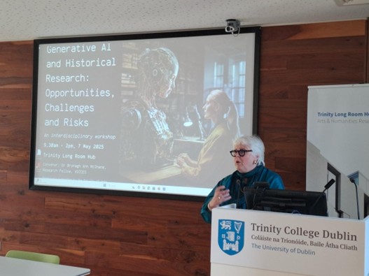Professor Jane Ohlmeyer, Principal Investigator of the ERC VOICES project and Erasmus Smith’s Professor of Modern History, Trinity College Dublin, welcomes delegates to the workshop