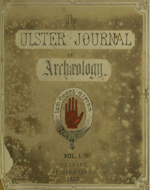 First Issue Cover of Ulster Journal Archaeology