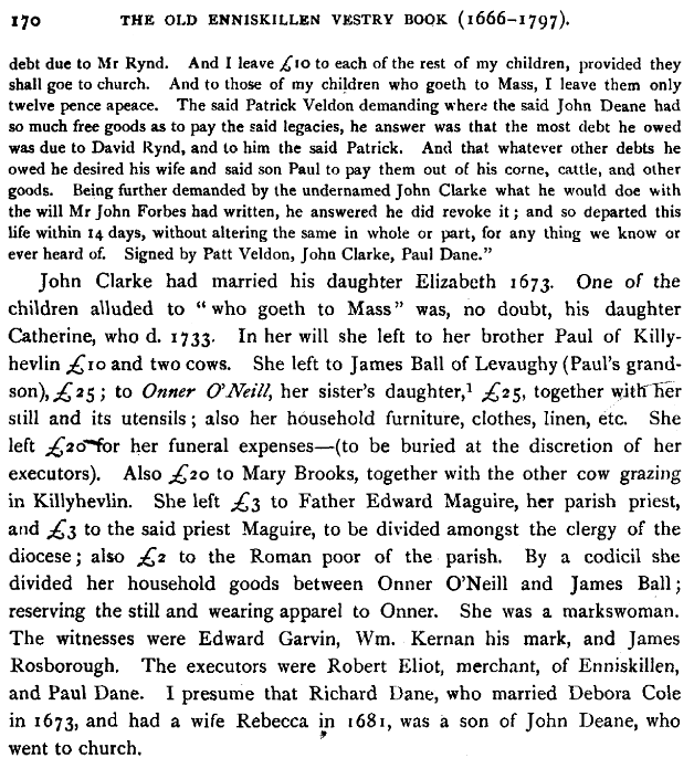 Local Journal Catherine Dane's Will