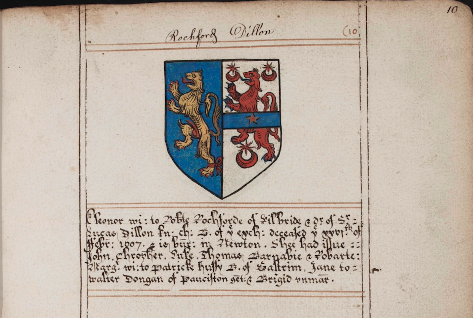 Brigid Rochforde was the daughter of Eleanor Dillon who died 26 February 1607 (NLI GO MS 66 f. 10r)